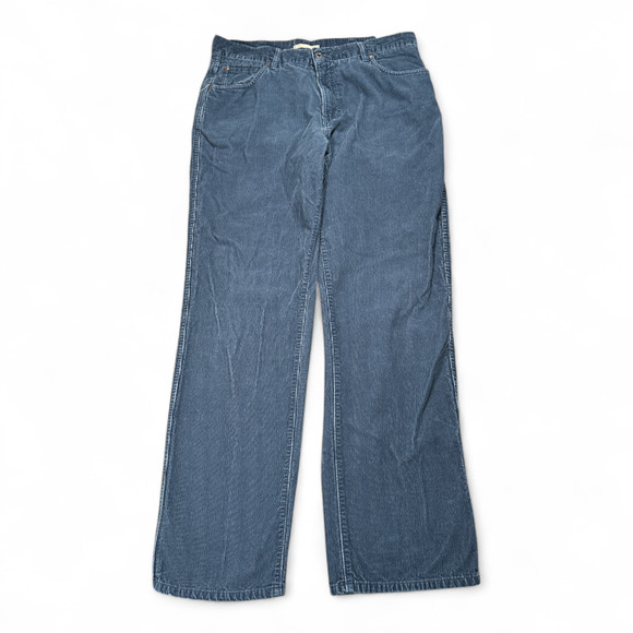 Vintage LL Bean Corduroy Pants Mens 36x32 Blue Natural Fit Outdoor Classic - Picture 1 of 8